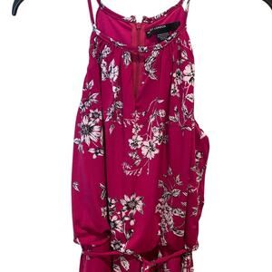 Maggy London Magenta Floral Halter Jumpsuit | Size 6